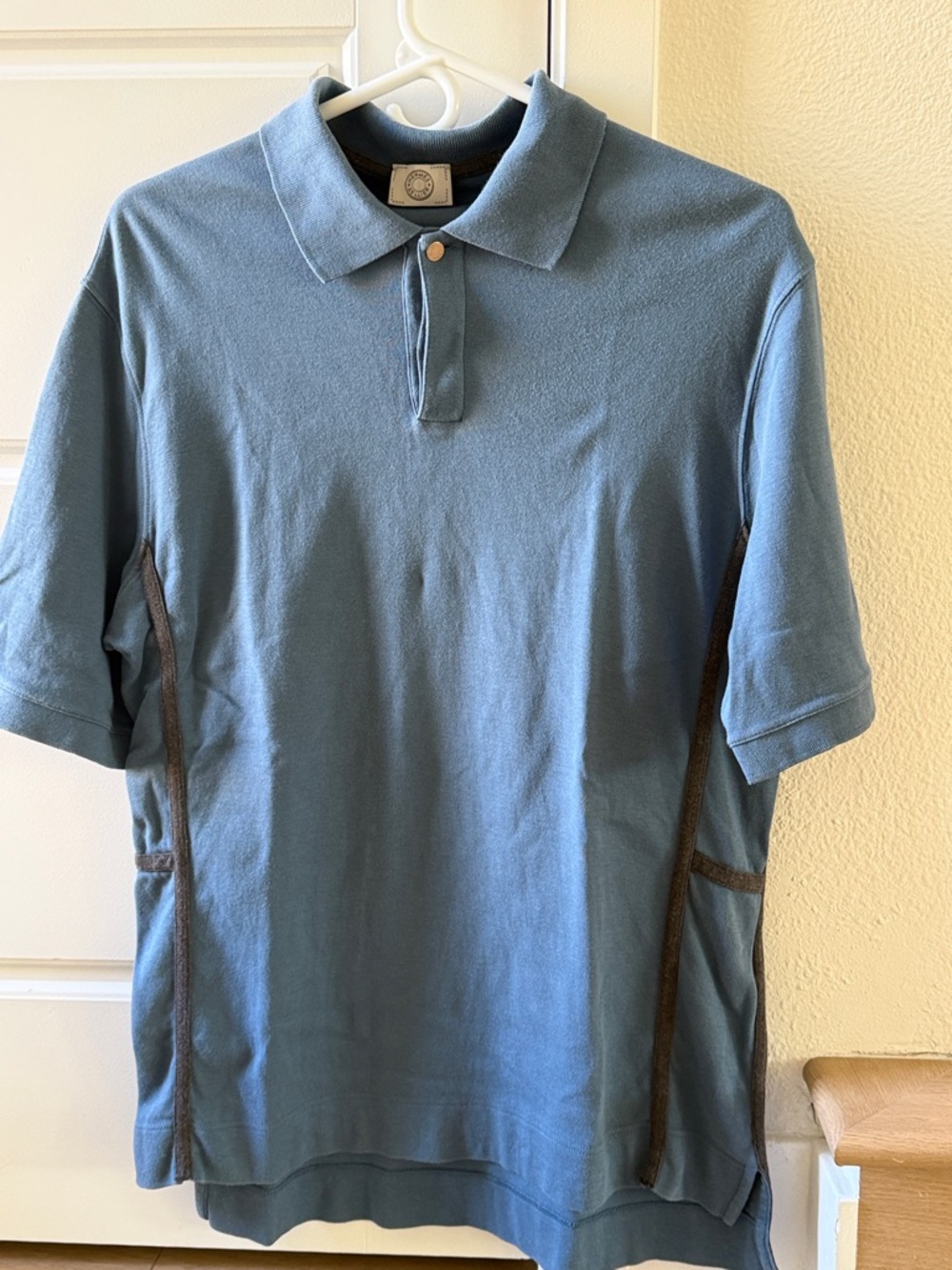 Hermes Men's Polo Shirt in Slate Blue